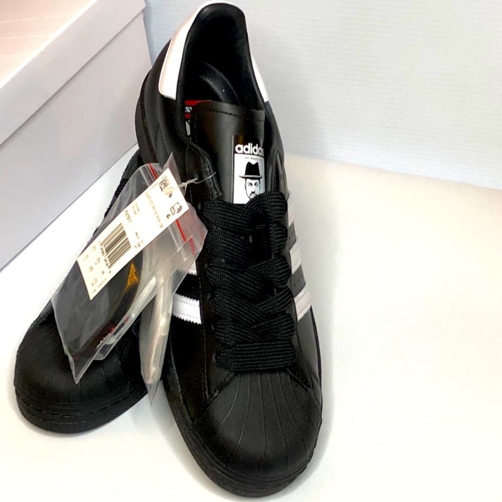 Adidas Superstar 50 Men’s Size10 Run DMC Black & White Sneakers - Picture 2 of 11